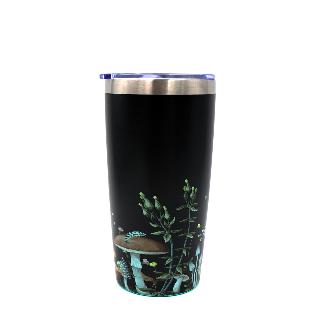 Mushroom Garden Tumbler - 20oz Vacuum Steel Hot & Cold Beverages Mug / Cup