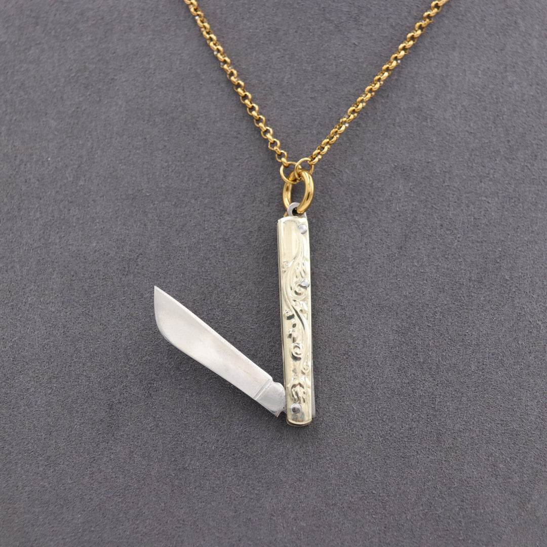 Engraved Handle Mini Folding Pocket Knife