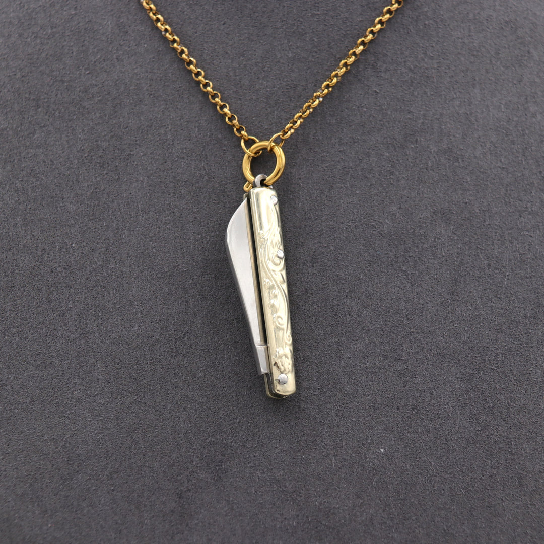 Engraved Handle Mini Folding Pocket Knife