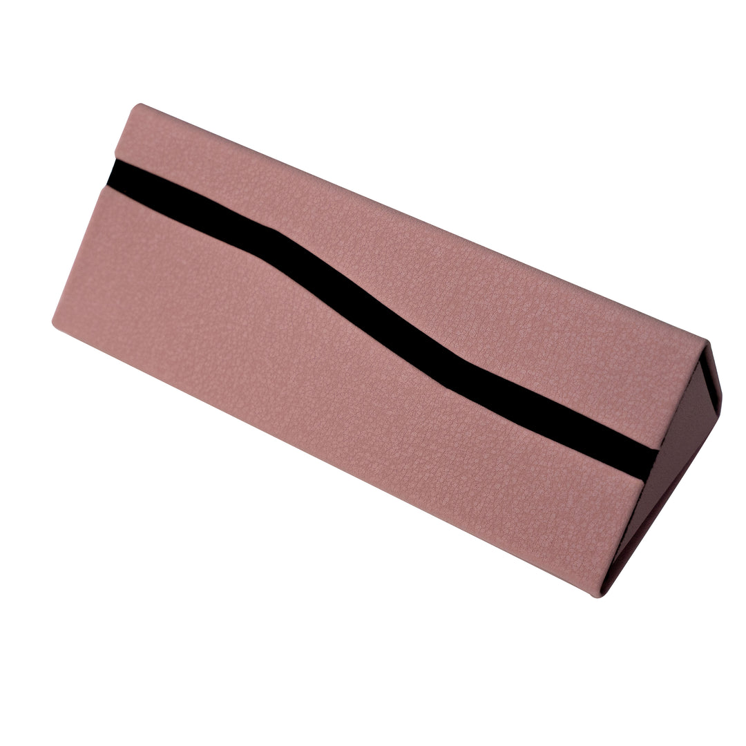 Hard Shell, Fold-Flat Colorful Vegan Leather Glasses Case - Dessert Taupe