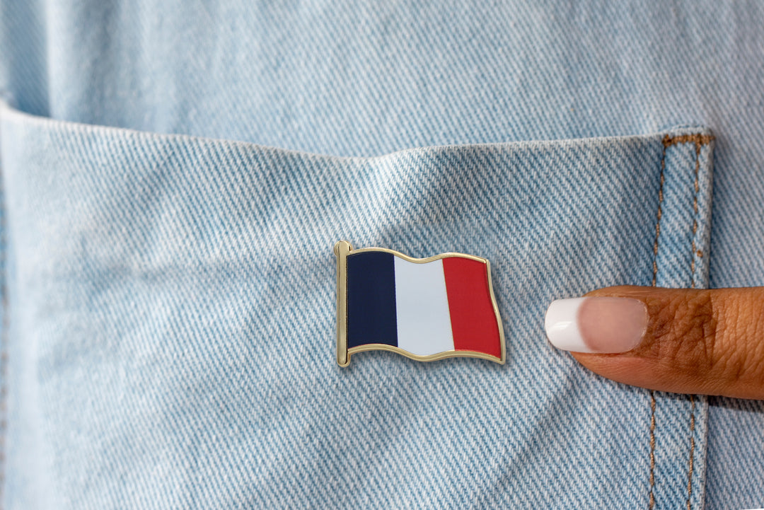 France Flag Enamel Pin For Patriotic & Ceremonial Souvenir
