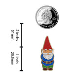 Load image into Gallery viewer, Friendly Cottage Gnome Enamel Pin - Cottagecore Pin for Bags