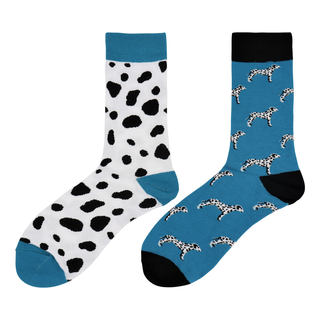 Dalmatian Dog Mismatch Socks - Comfy Cotton for Men & Women