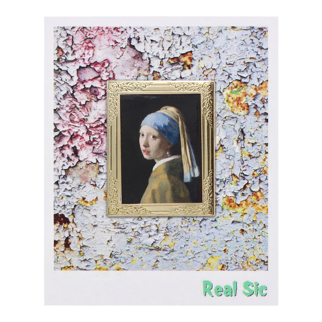 Girl with a Pearl Earring Art Enamel Pin - Vermeer Masterpiece Reproduction lapel pin