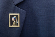 Girl with a Pearl Earring by Johannes Vermeer Art Frame Pin - Museum Souvenir Fine Art Lapel Pin