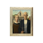 Load image into Gallery viewer, American Gothic by Grant Wood Art Frame Pin - Museum Souvenir Fine Art Lapel Pin
