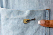 Guitar Enamel Lapel Pin - Celebrating the Beauty of Music