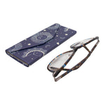 Load image into Gallery viewer, Sun, Moon &amp; Stars Print Glasses Case - Vegan Leather Magic Folding Hardcase
