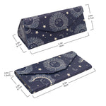 Load image into Gallery viewer, Sun, Moon &amp; Stars Print Glasses Case - Vegan Leather Magic Folding Hardcase