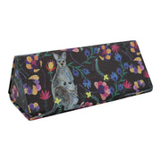Kangaroo Print Glasses Case - Vegan Leather Magic Folding Hardcase