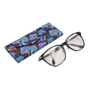 Mushroom Print Glasses Case - Vegan Leather Magic Folding Hardcase