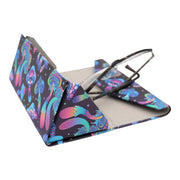 Mushroom Print Glasses Case - Vegan Leather Magic Folding Hardcase