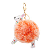 Fuzzy Alpaca Keychain - Cute Animal Faux Fur Fluffy Fuzzy Llama Pom Pom Keychain