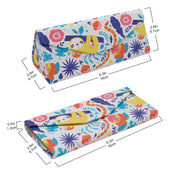 Jungle Sloth Print Glasses Case - Vegan Leather Magic Folding Hardcase