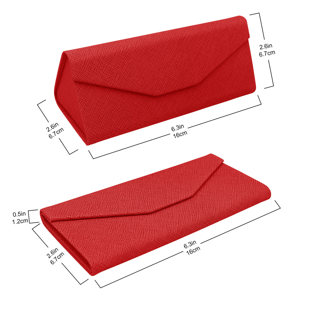 Rose Solid Color Glasses Case - Vegan Leather Magic Folding Hardcase