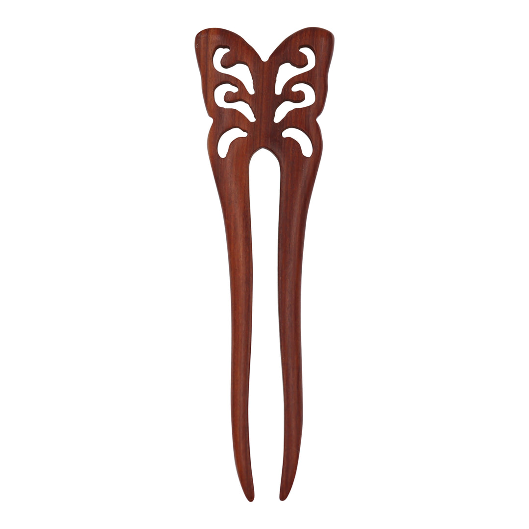 Natural Sandalwood Hair Fork for Women - (Butterfly)