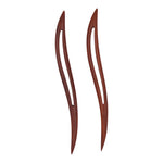 Load image into Gallery viewer, Cut Out Wave Red Wood Hair Stick for Women - Japanese Hair Accessory
