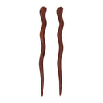 Load image into Gallery viewer, Natural Red Sandalwood Hair Sticks for Women - Set of 2 -(Swim)
