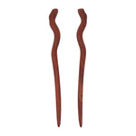 Load image into Gallery viewer, Natural Red Sandalwood Hair Sticks for Women - Set of 2 -(Hike)
