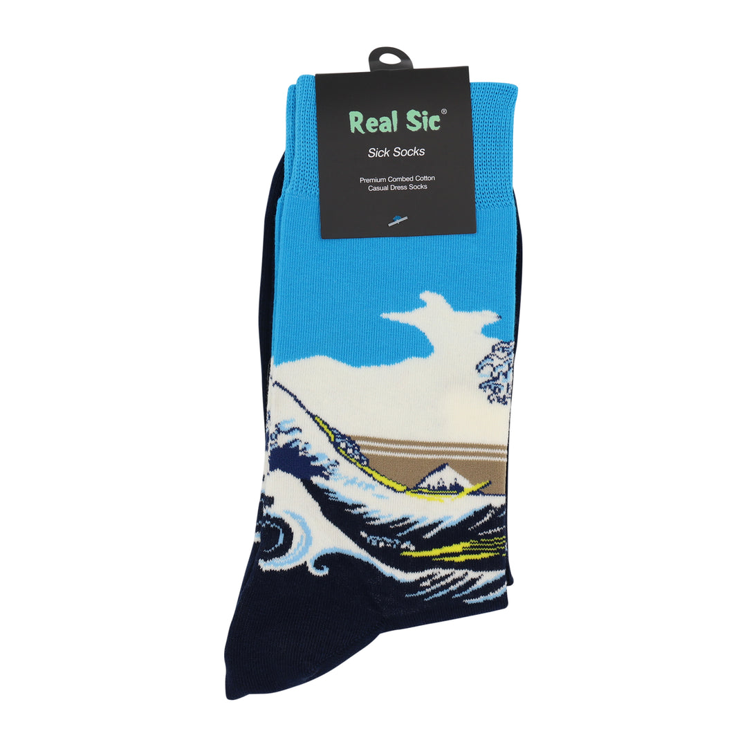 The Great Wave off Kanagawa by Hokusai Socks - Comfy Cotton for Men & Women