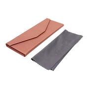 Metallic Bronze Glasses Case - Vegan Leather Folding Hard Shell Case