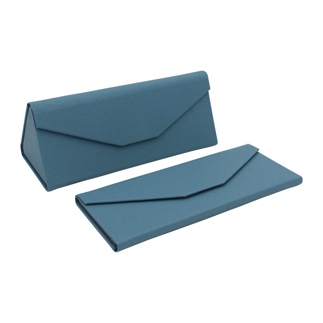 Pacific Blue Glasses Case - Vegan Leather Folding Hard Shell Case