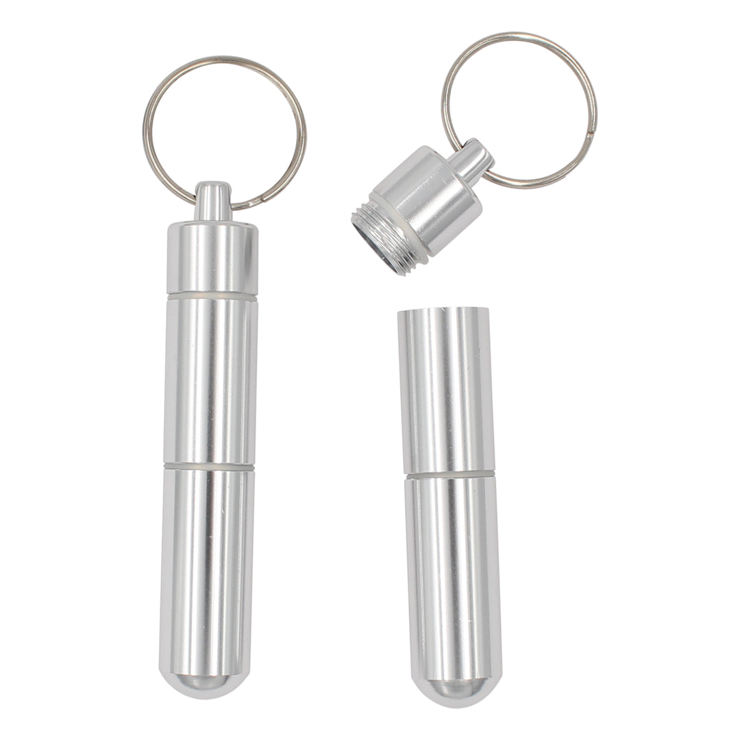 Aluminum Adjustable Pill Holder Keyring