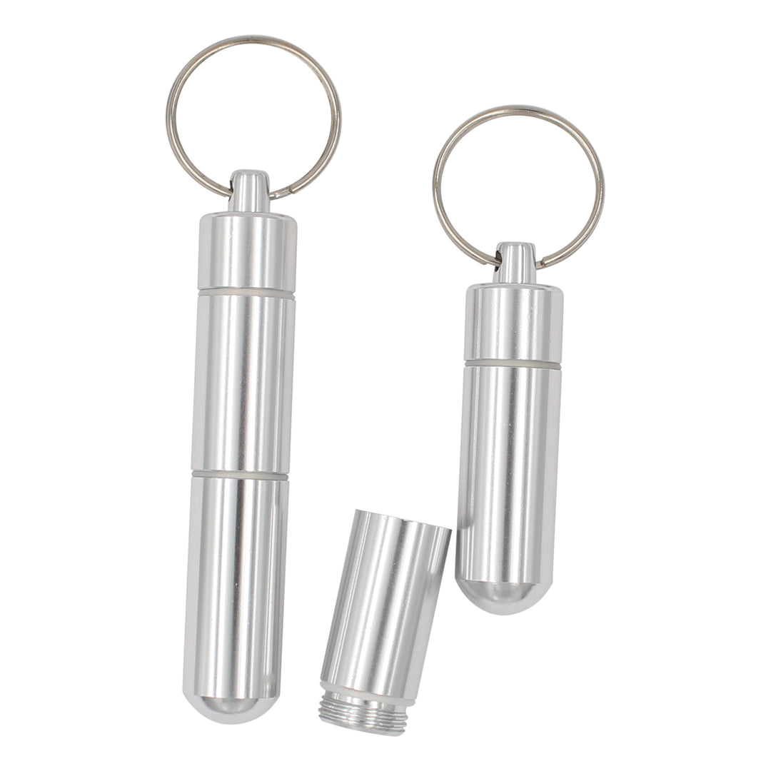 Aluminum Adjustable Pill Holder Keyring