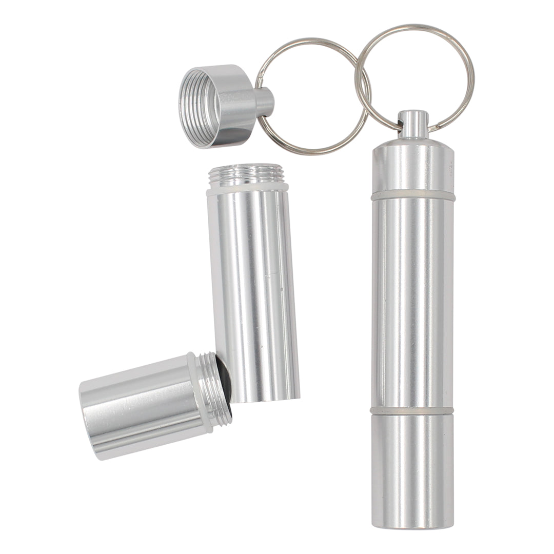 Aluminum Adjustable Pill Holder Keyring