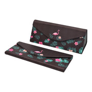Flamingo Print Glasses Case - Vegan Leather Magic Folding Hardcase