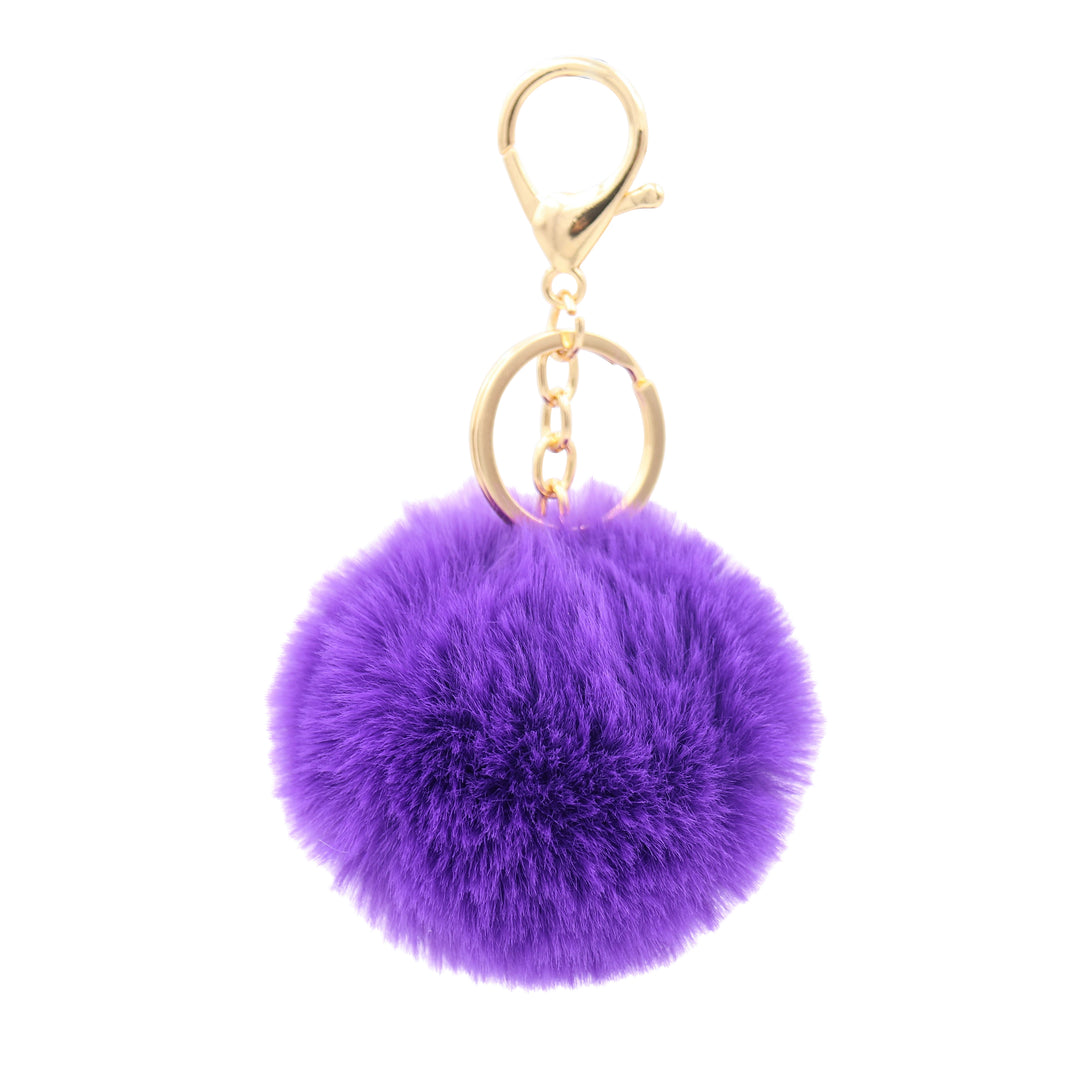 Cute Animal Faux Fur Fluffy Fuzzy Pom Pom Keychain - Unicorn – Olie's Gift  & Ship