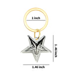 Load image into Gallery viewer, Baphomet Keychain - Sabbatic Goat Pentagram Occult Acrylic Keychain
