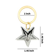 Baphomet Keychain - Sabbatic Goat Pentagram Occult Acrylic Keychain
