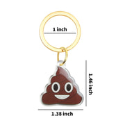 Poop Emoji Keychain - Funny Emoji Acrylic Keychain