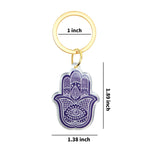 Load image into Gallery viewer, Hamsa Keychain - Protection and Good Luck Acrylic Keychain
