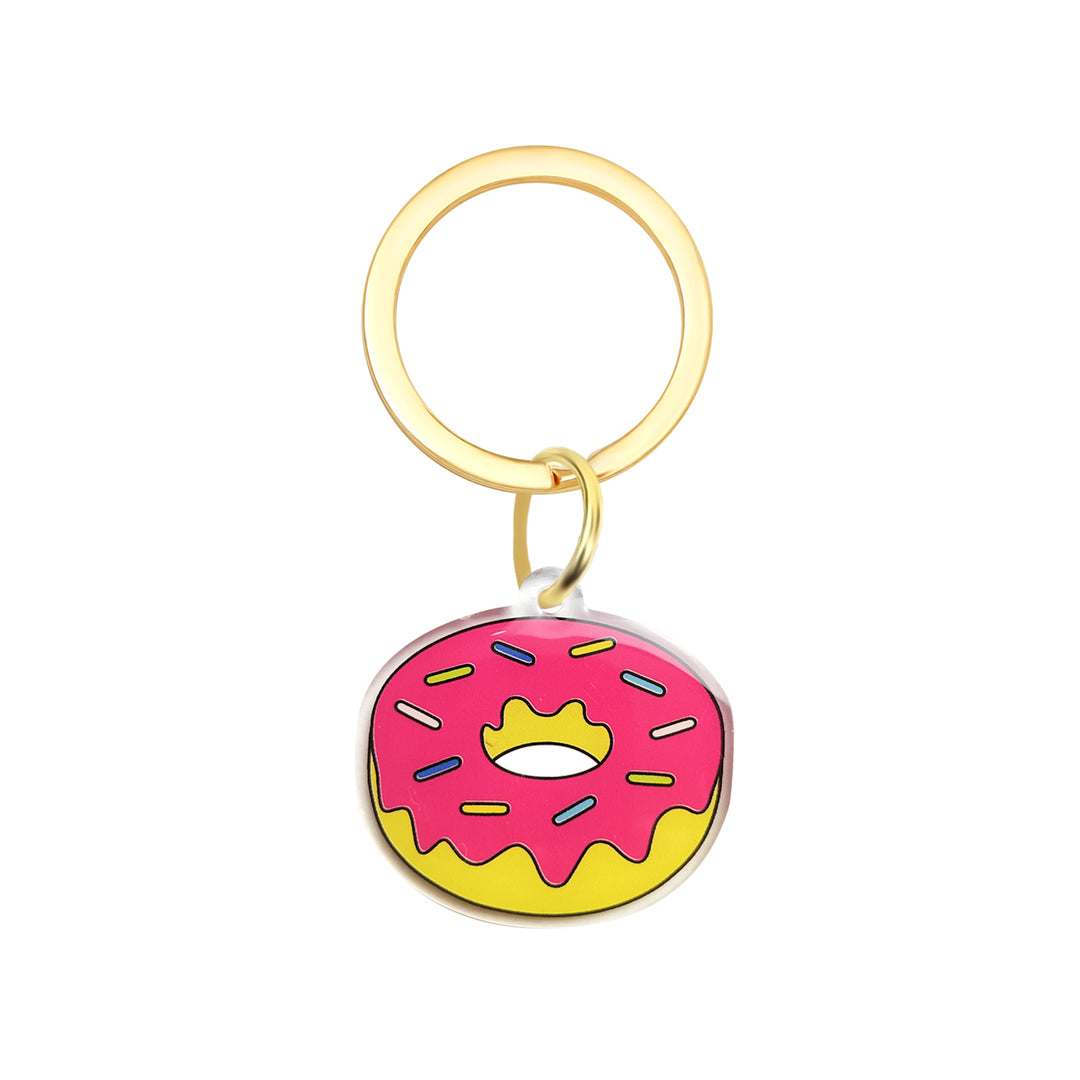 Donut Emoji Keychain - Delicious Cute Donut Emoji Acrylic Keychain