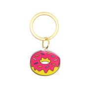 Donut Emoji Keychain - Delicious Cute Donut Emoji Acrylic Keychain