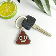 Poop Emoji Keychain - Funny Emoji Acrylic Keychain