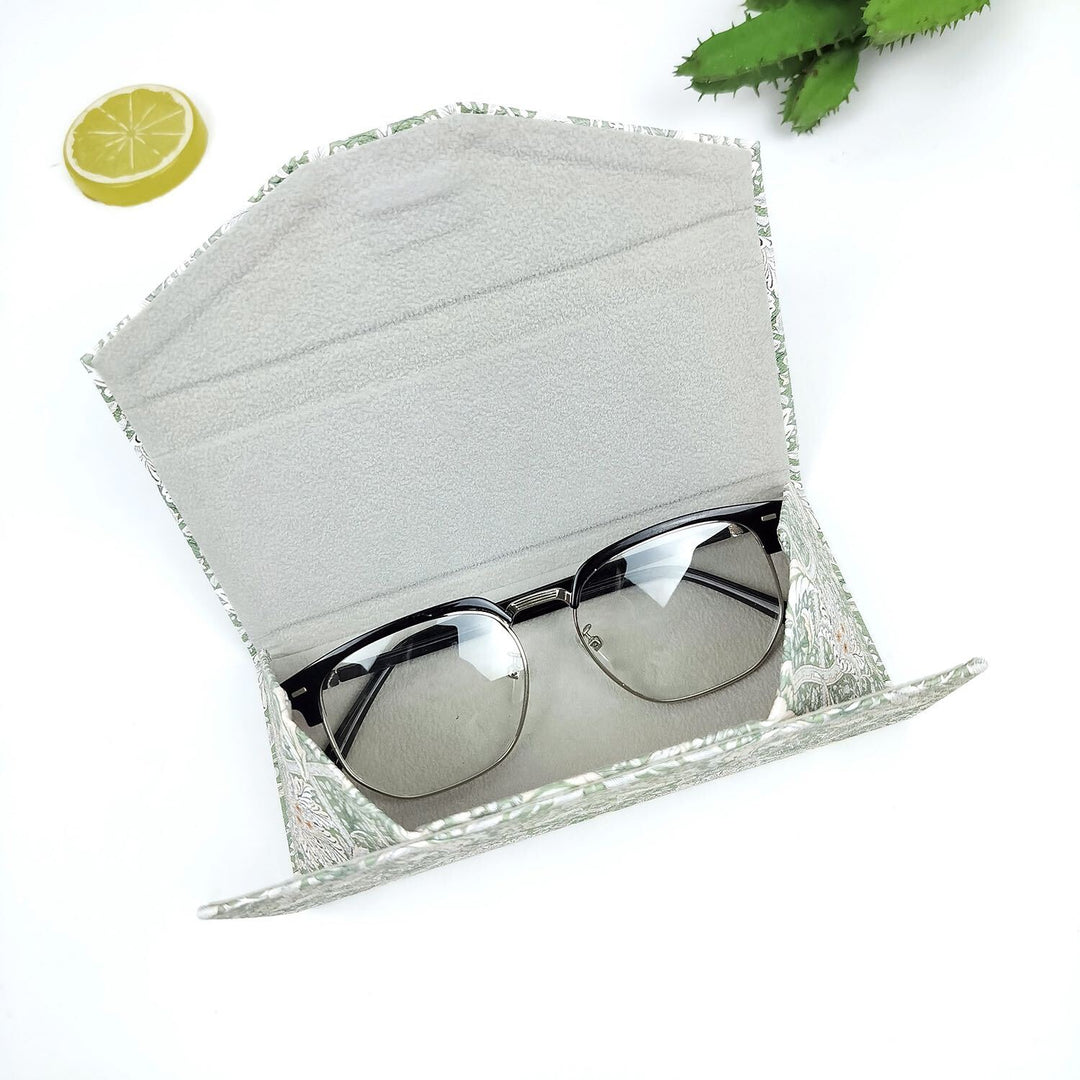 Grapes by William Morris Folding Glasses Case - Vegan Leather Folding Hard Shell Case