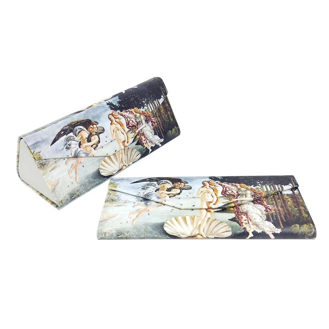 The Birth of Venus Art Print Folding Glasses Case - Vegan Leather Folding Hard Shell Case