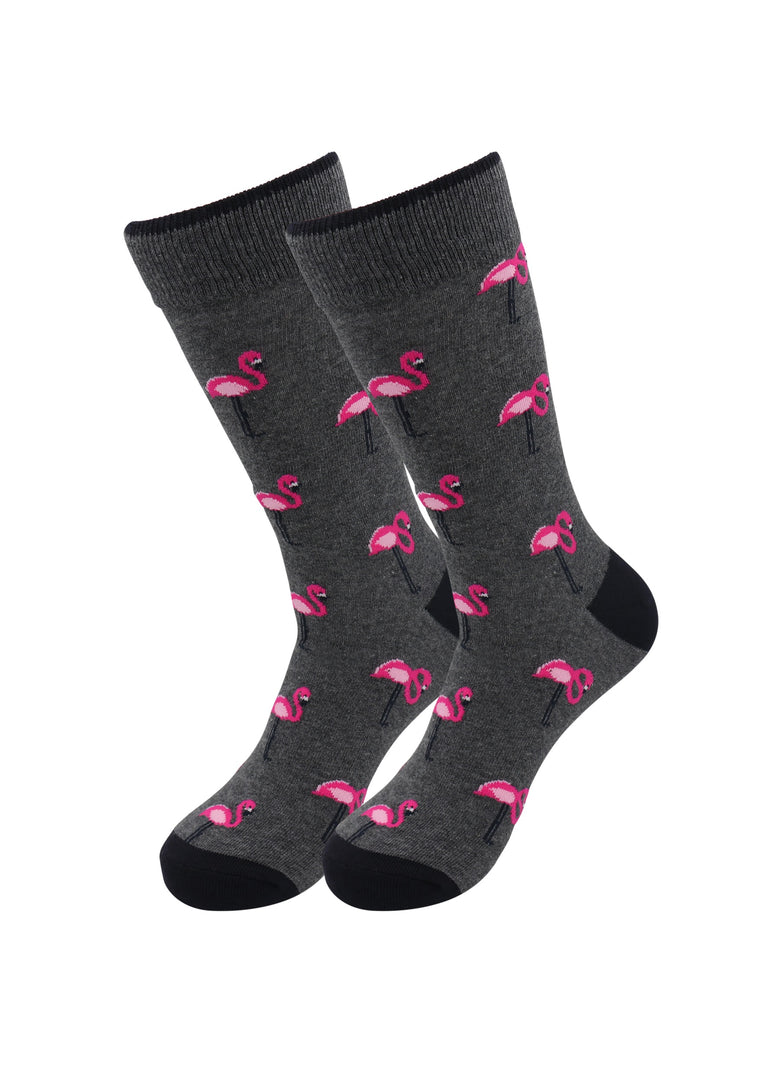 Flamingo-Socks-Comfy-Animal-Cotton-Men-Women