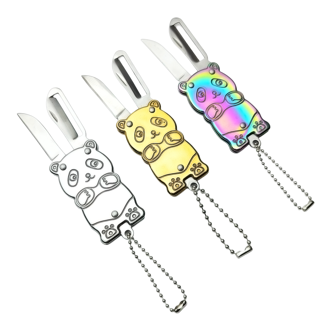 Cute Panda Utility Knife – Mini Keychain Box Opener for Everyday Use