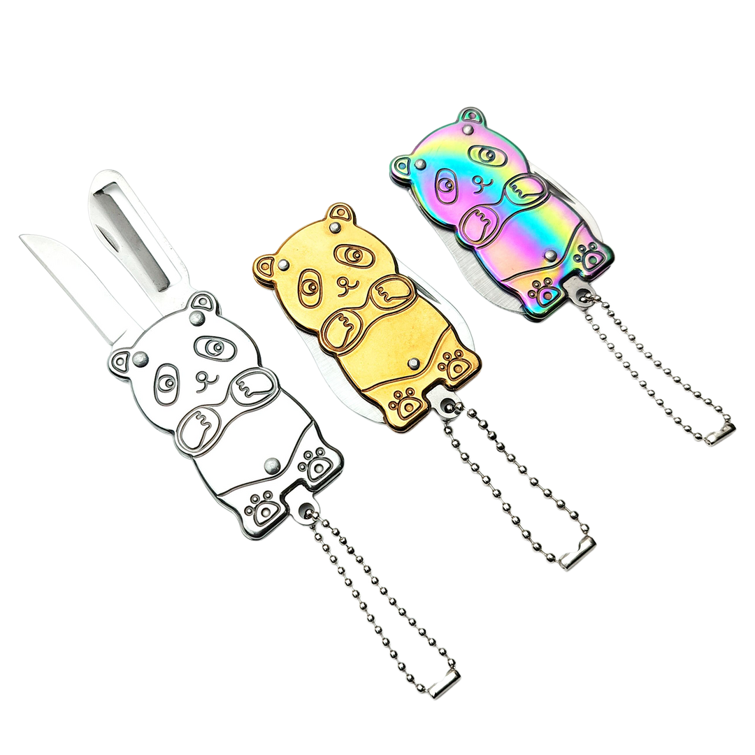 Cute Panda Utility Knife – Mini Keychain Box Opener for Everyday Use
