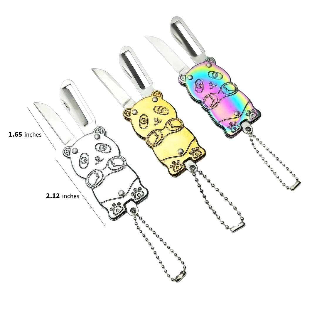 Cute Panda Utility Knife – Mini Keychain Box Opener for Everyday Use