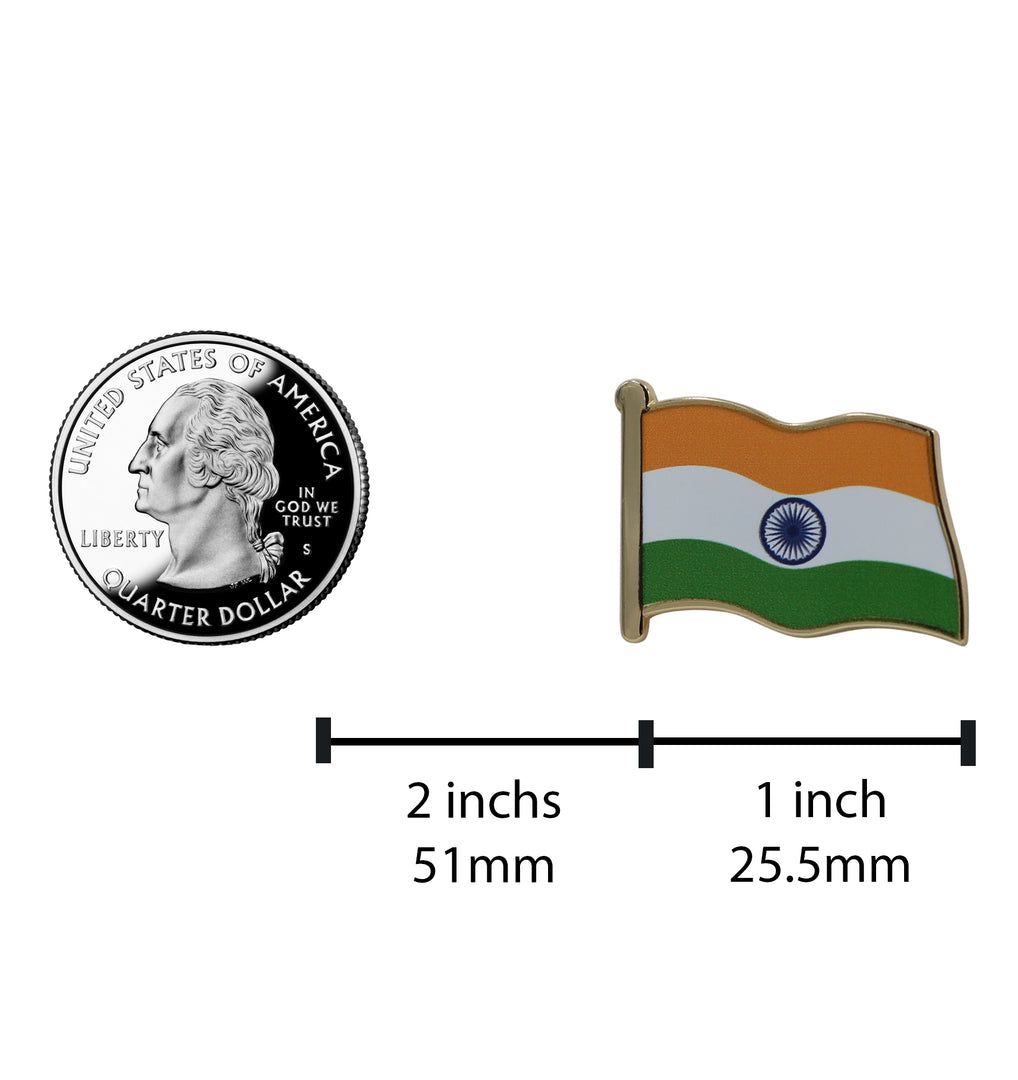 India Flag Enamel Pin For Patriotic & Ceremonial Souvenir