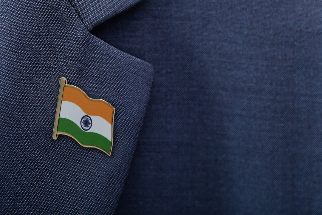 India Flag Enamel Pin For Patriotic & Ceremonial Souvenir