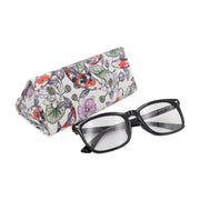 Koi Fish Foldable Eyeglass Case – Japanese Koi & Lotus Vegan Leather Hard Shell Case