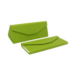 Load image into Gallery viewer, Lime Green Solid Color Glasses Case - Vegan Leather Magic Folding Hardcase