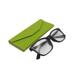 Load image into Gallery viewer, Lime Green Solid Color Glasses Case - Vegan Leather Magic Folding Hardcase
