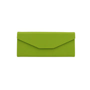 Lime Green Solid Color Glasses Case - Vegan Leather Magic Folding Hardcase